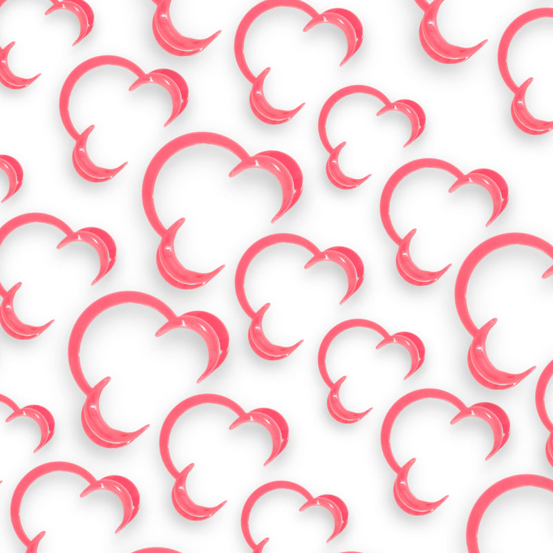 Cheek Retractor Mouth Opener C-Shaped | 3 Pack (Small Medium & Large) | Teeth Whitening Supplies | Tooth Gem Supplies | Cute Solid Pink Design