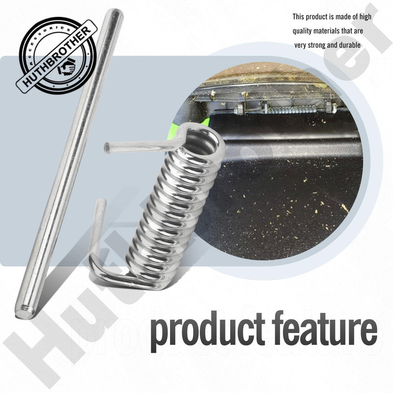 Chute Pin 747-0710A + Torsion Spring 732-1014C, Compatible with MTD Craftsman Troy Bilt, Fits Used on 987-02516 731-07131 (1) 1