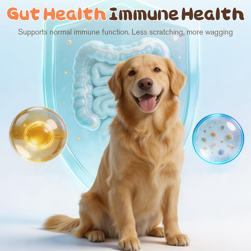 Probiotics for Dogs,Dog Probiotics 120 Soft Chews,Digestive Enzymes for Gut Flora, Dog is Human Digestive Enzymes Relieve Diarrhea Immunity Oral Problems Itching Constipation