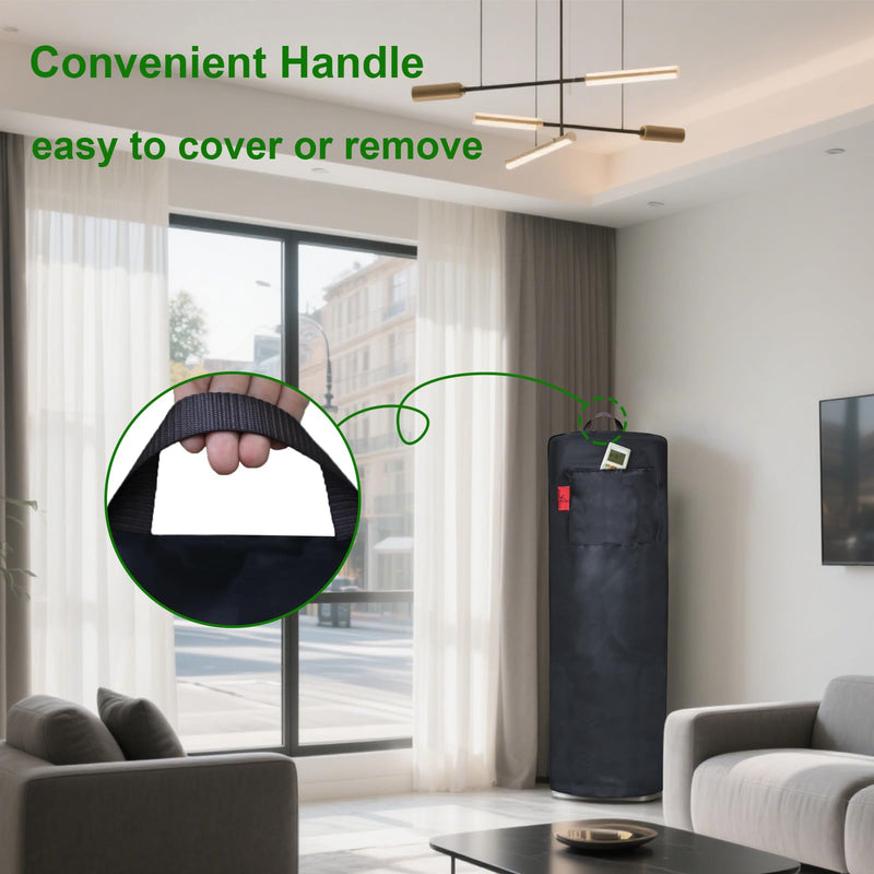 Indoor Tower Fan Cooler Cover, Fits Dreo Evaporative Air Cooler and 42 Inch Oscillating Fan, LASKO Pinnacle 40", Apex 42", Oscillating 42.5" Bladeless Standing Fan Portable Round Cover (13"D × 41"H) 13"D × 41"H