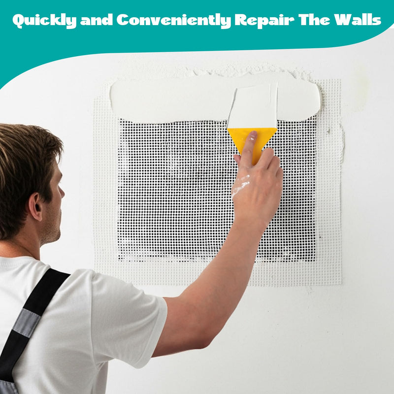 5Pcs Drywall Repair Kit Large Hole, 12 x 12in Self-Adhesive Drywall Patch Kit with Sandpapers & Scrapers, Wall Repair Patches for Big Holes & Cracks, Quick Fix for Ceiling Bathroom Wall Damage 5Pcs