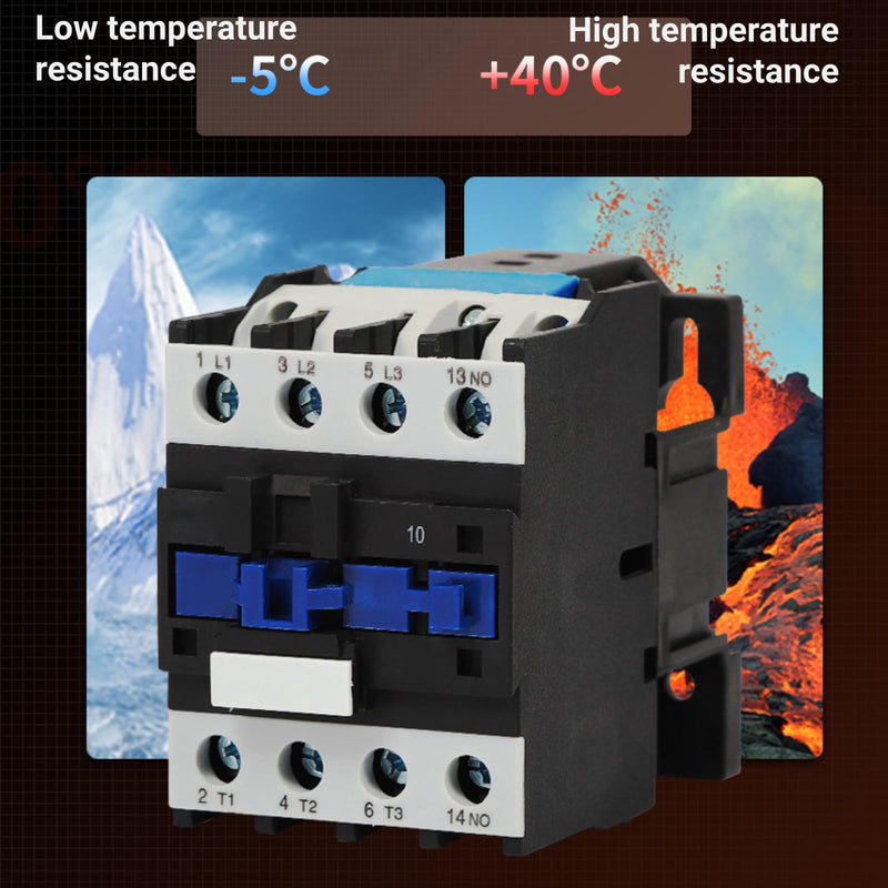 CJX2-18 AC Contactor 18A DIN Rail Mount Normally Open Electric Motor Starter with Pure Copper Coil for Industrial Control Panel