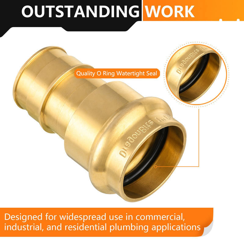 5PC HeSun 1/2" Copper Press X 3/4" PEX-A Expansion Adapter(PRESS197-5) 5 1/2" PRESS X 3/4" PEX-A