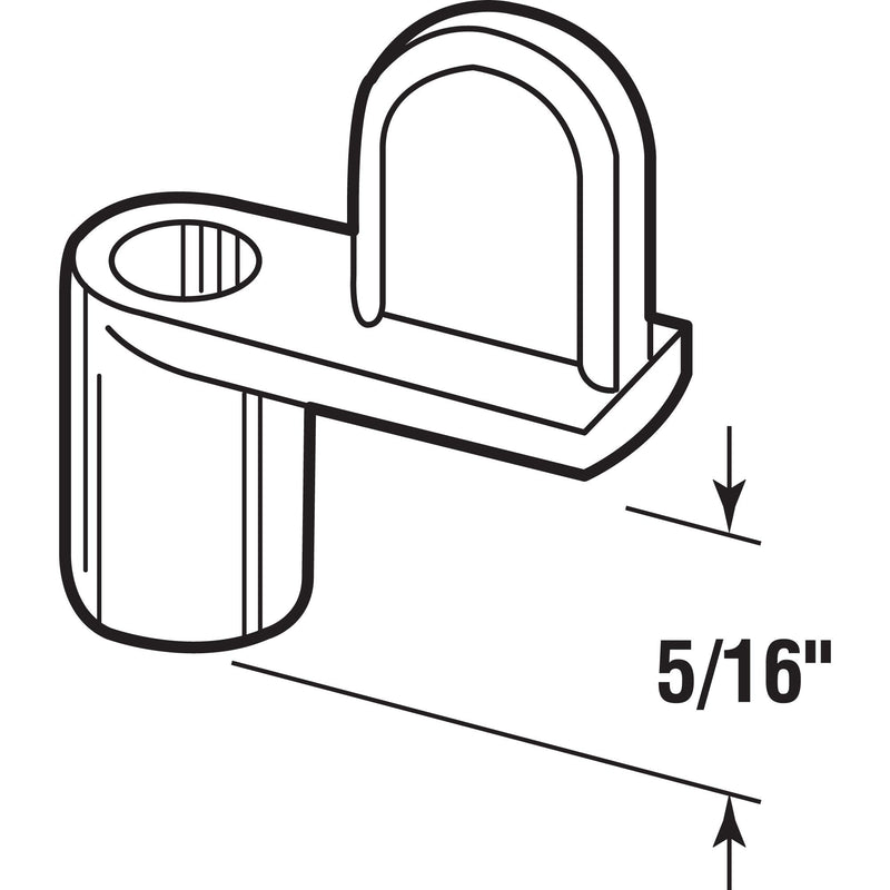 Prime-Line L 5852 5/16 In. White Diecast Window Clip (8 Pack)
