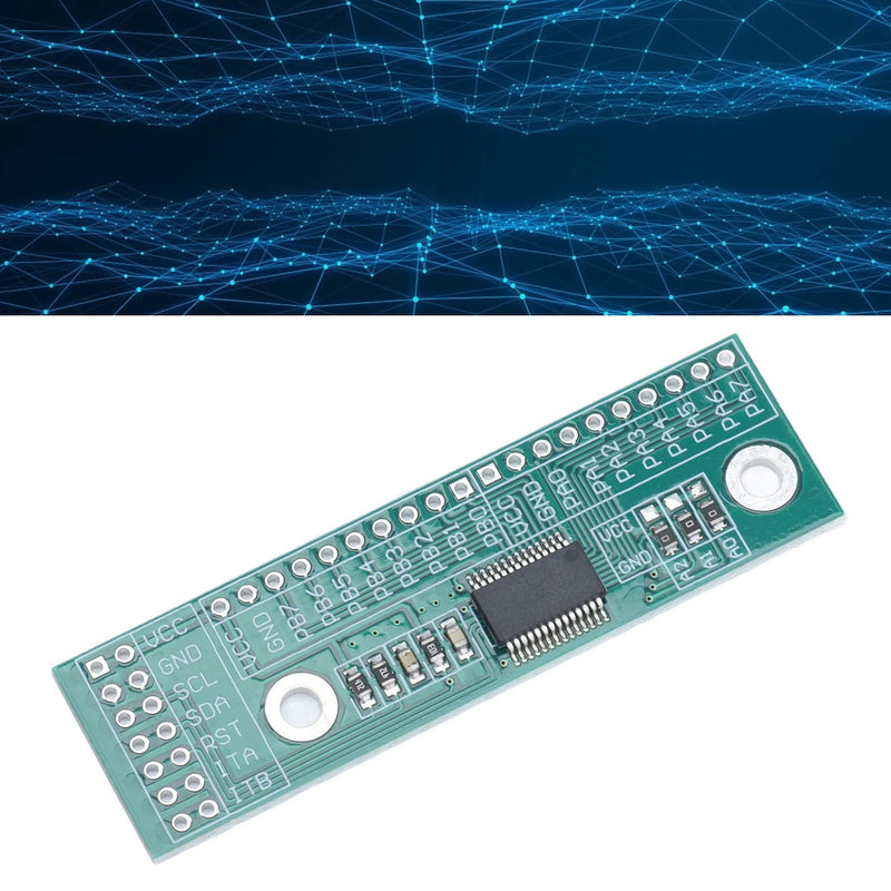 16 Channels IO Extension Module with I2C Interface for MCP23017 Chip 5V 3.3V Compatible 100Khz 400Khz 1.7Mhz Support High Speed IC Interface