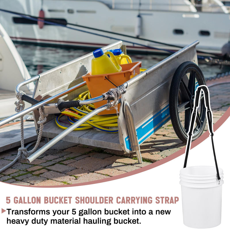2 Pcs 5 Gallon Bucket Shoulder Carrying Strap, Multifunctional Bucket Sling Bucket Holder for 5 Gallon Bucket Accessories, Length Extension Replacement for Wire Handle