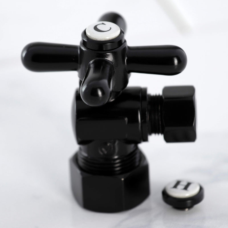 Kingston CC53300X Comp Quarter-Turn Angle Shut-Off Valve, Matte Black