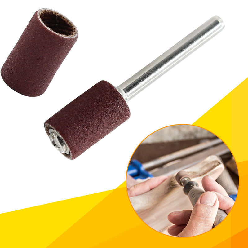 120 PCS 1/4 Inch Sanding Sleeves 400 Grit Sanding Drum and Sleeves Set Oxide Sandpaper Sanding Drum Sanding Bands