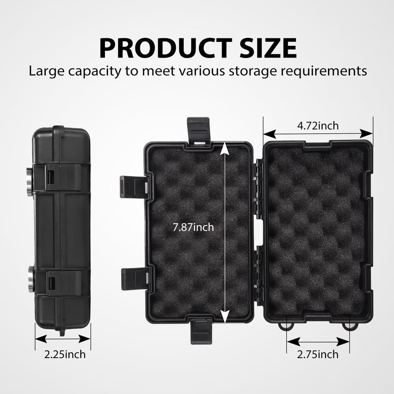Magnetic Key Box for Under Car - Upgraded Waterproof Large Magnetic Key Holder Under Vehicles - Outdoor Magnetic Key Box - Hidden Key Box Accessories - 7.28" x 4.53" x 2.18" Black 7.28" x 4.53" x 2.18" - Black