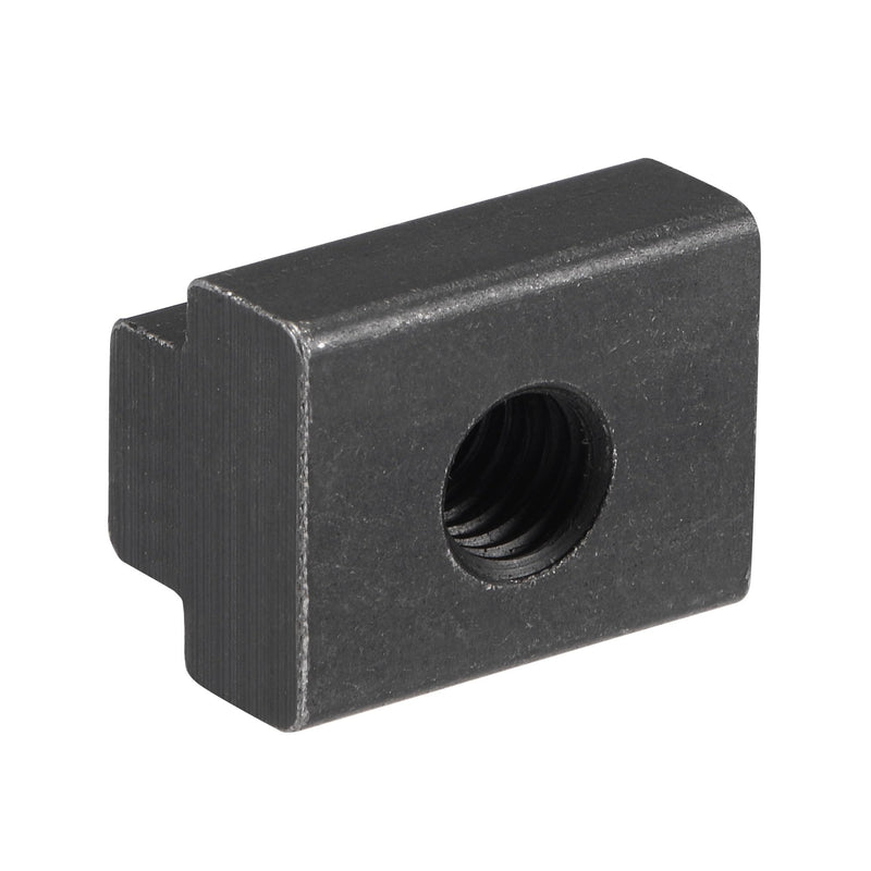 uxcell M6 Thread T Slot Nuts, Alloy Steel Black Oxide Finish Grade 8.8 Tapped Through Slot T-Nuts Furniture 10Pcs