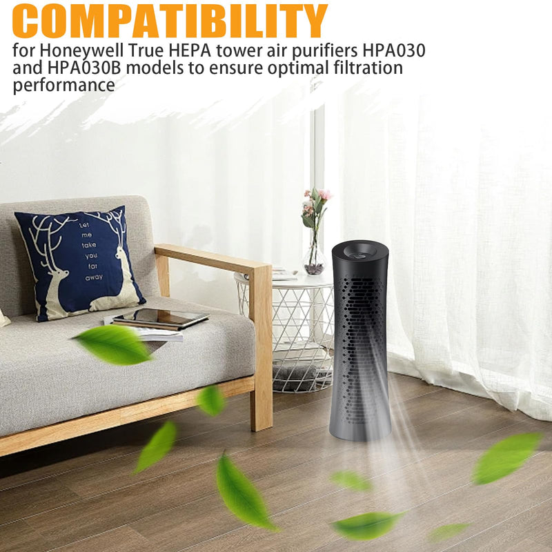 4 Pack 4-5/8 * 20-1/8 in Pre-Filter for Honeywell HEPA Tower Air Purifier