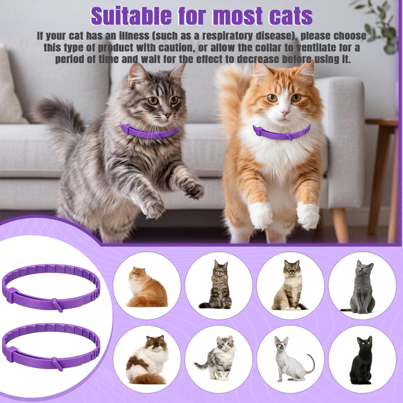 20 Pcs Pheromone Calming Collar for Cats Reduce Anxiety 15'' Adjustable Cat Calming Collar Bulk up to 4 Weeks Lasting Stress and Relief for Catteries Cat Shelters Indoor Moving Use