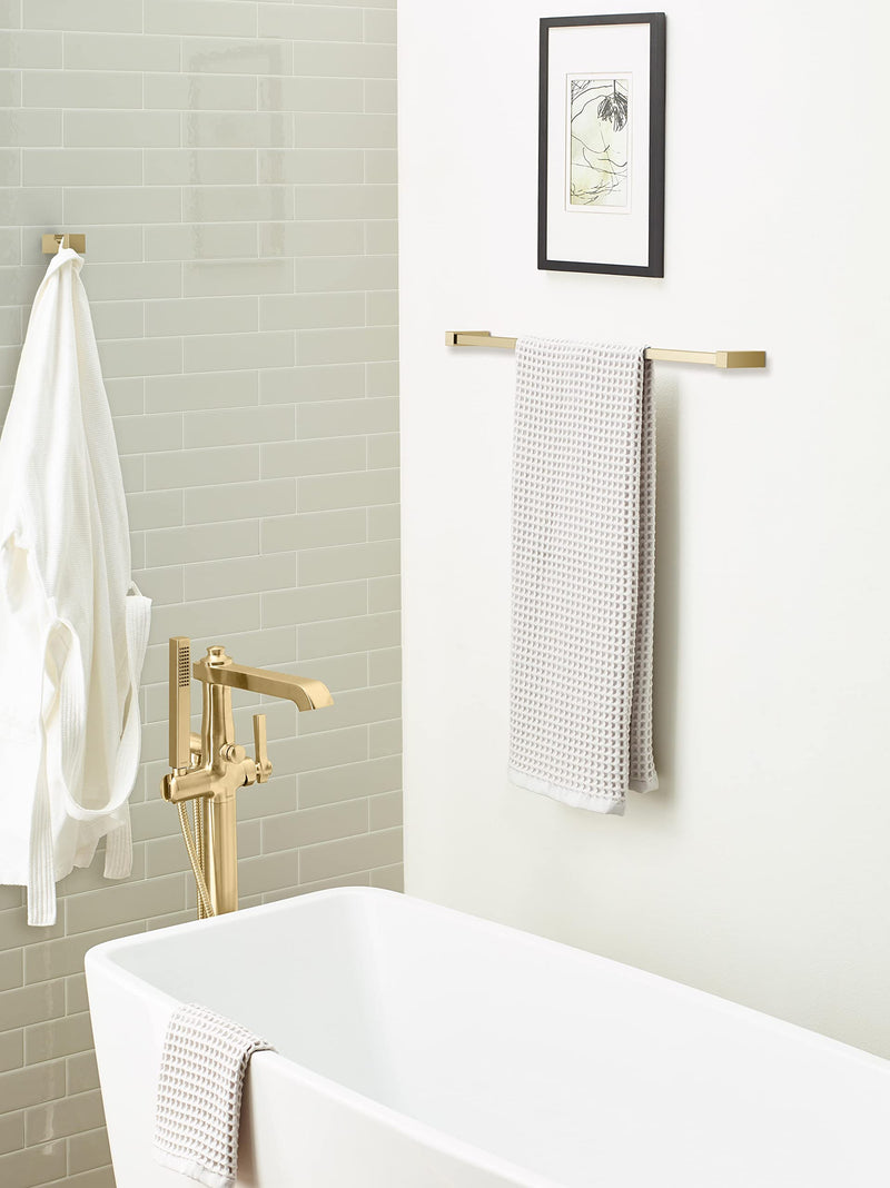 Amerock BH36084BBZ | Golden Champagne Towel Bar | 24 inch (610 mm) Center-to-Center Towel Rack | Monument | Bathroom Towel Holder | Bathroom Hardware | Bath Accessories