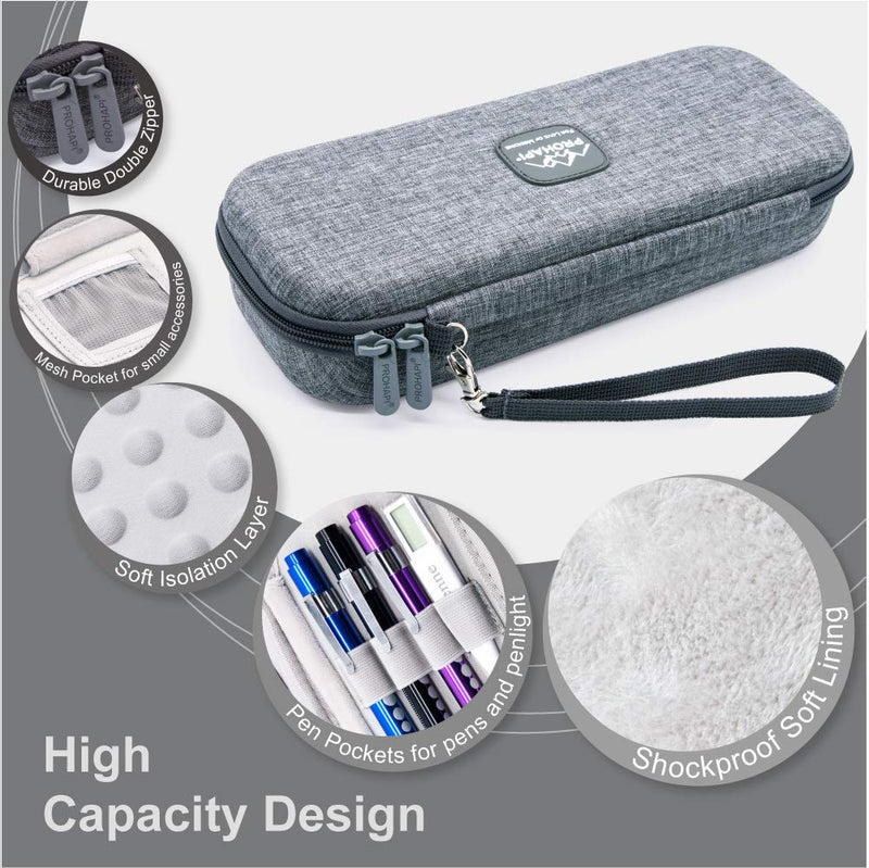 Hard Stethoscope Case, Large Stethoscope Carrying Case with ID Slot, Compatible with 3M Littmann/ADC/Omron/MDF Stethoscope Includes Mesh Pocket for Nurse Accessories (Volcanic Grey) Volcanic Grey