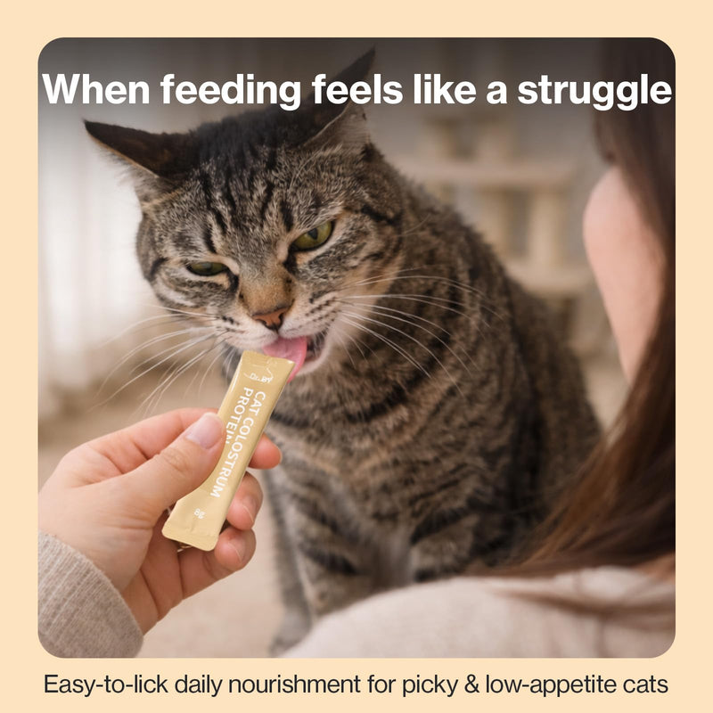 Doctor By Cat Colostrum Protein Cat Supplement Immune Support Muscle Growth, Gentle on Digestion for Kittens, Adult&Senior Cats with Goat Milk, Whey Protein Isolate, Colostrum Lickable Formula