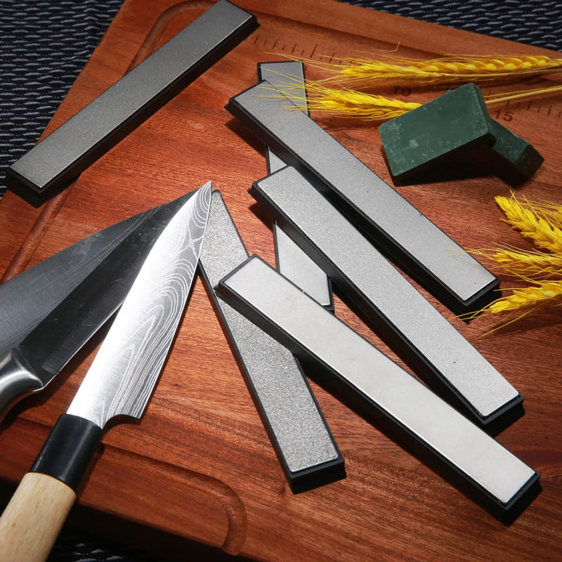Value pack Diamond Knife Sharpening Stones kit diamond plates Kit Sharpen Knife blades sharp Surface flat Must-haves for Ruixin type sharpeners (#80#200#400#500#600#800#1000#1500#2000#3000) #80#200#400#500#600#800#1000#1500#2000#3000