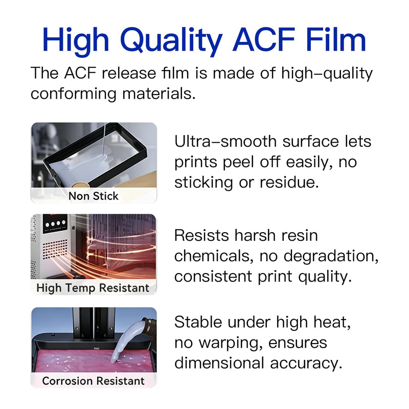 3Pcs Easy to Install ACF Film 290 * 210 * 0.3mm High Speed Release Film for Phrozen Mighty 4k,Elegoo Saturn 3 Ultra,Saturn 4 Ultra,Creality halot mage 3PCS Upgrade ACF 290*210mm