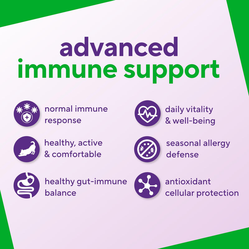 VitaFusion Probiotics for Dogs, Gut & Digestive Health Support with Colostrum & Quercetin, Immune & Seasonal Allergy Support, Superfood Vitality Blend, Beef Flavor120 Soft Chews. Probiotics and Immunity Support