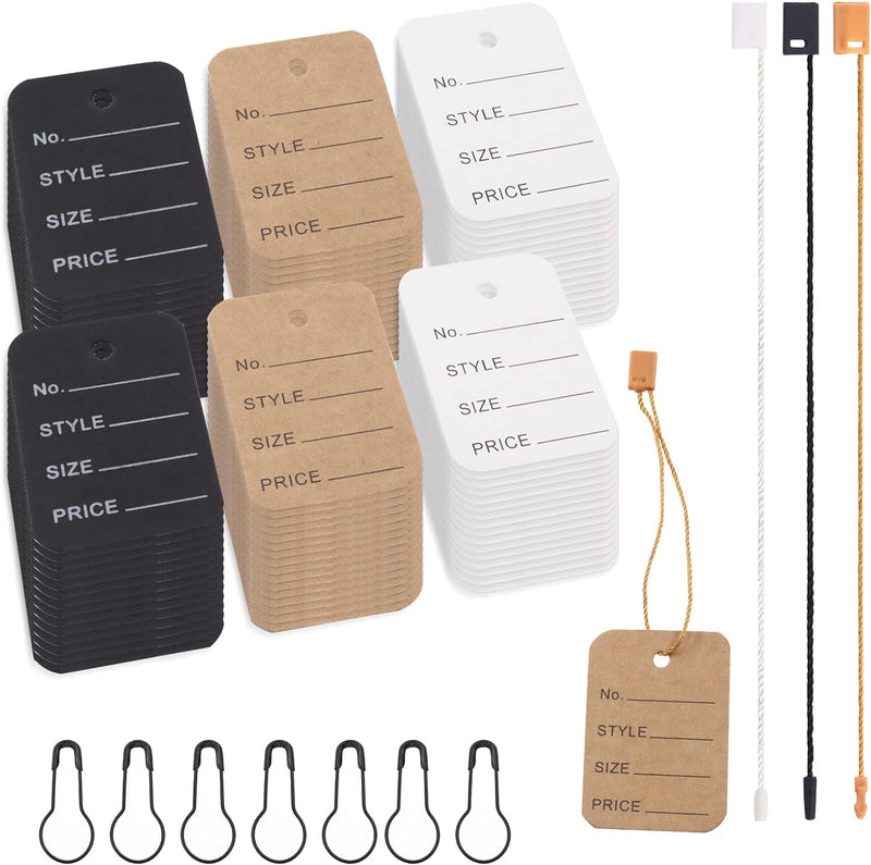 1700Pcs Price Tags with Hang Tag Strings and Snap Lock Pins Loop - NewNest Australia