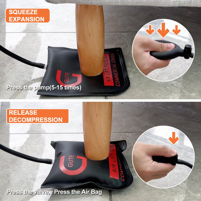 Gute Air Wedge Bag Pump, Strong Commercial Grade Air Wedge Bag Pump Professional Leveling Kit & Alignment Tool Bag in the Popular Medium Size (6 Pack)