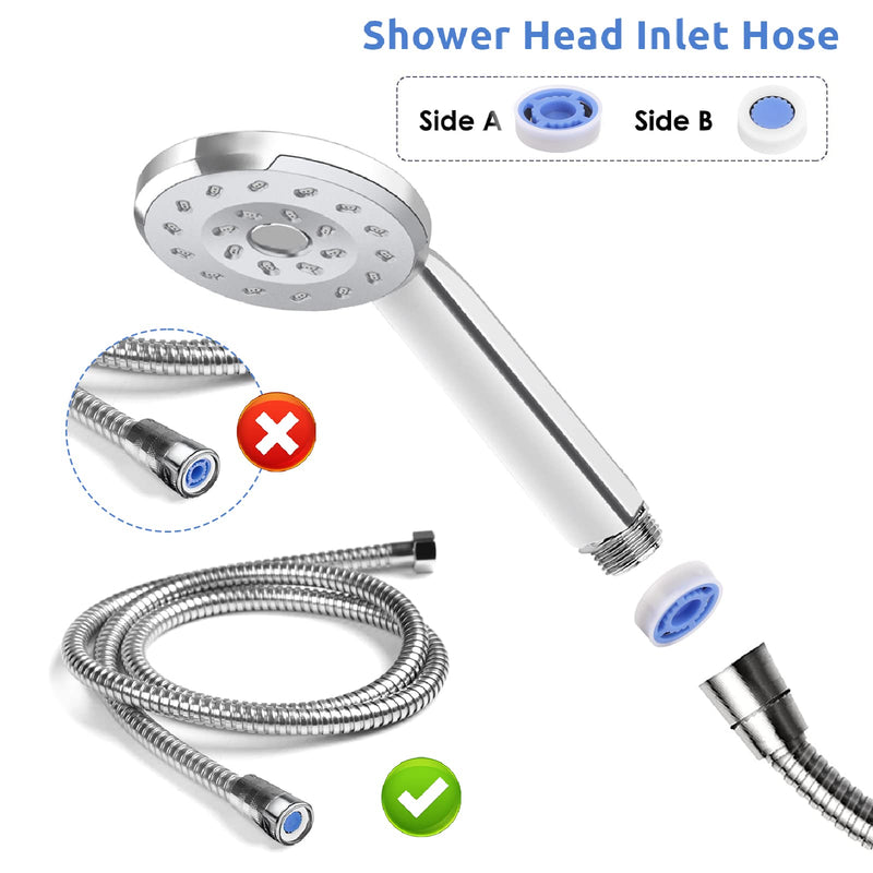 12pcs Shower Flow Reducer Limiter, Shower Head Flow Restrictor Water Saver Low Flow Water Pressure Water Saving Shower Head Adapter for Handheld Shower 1.2 1.5 1.8 2.0 2.5 3.0 GPM