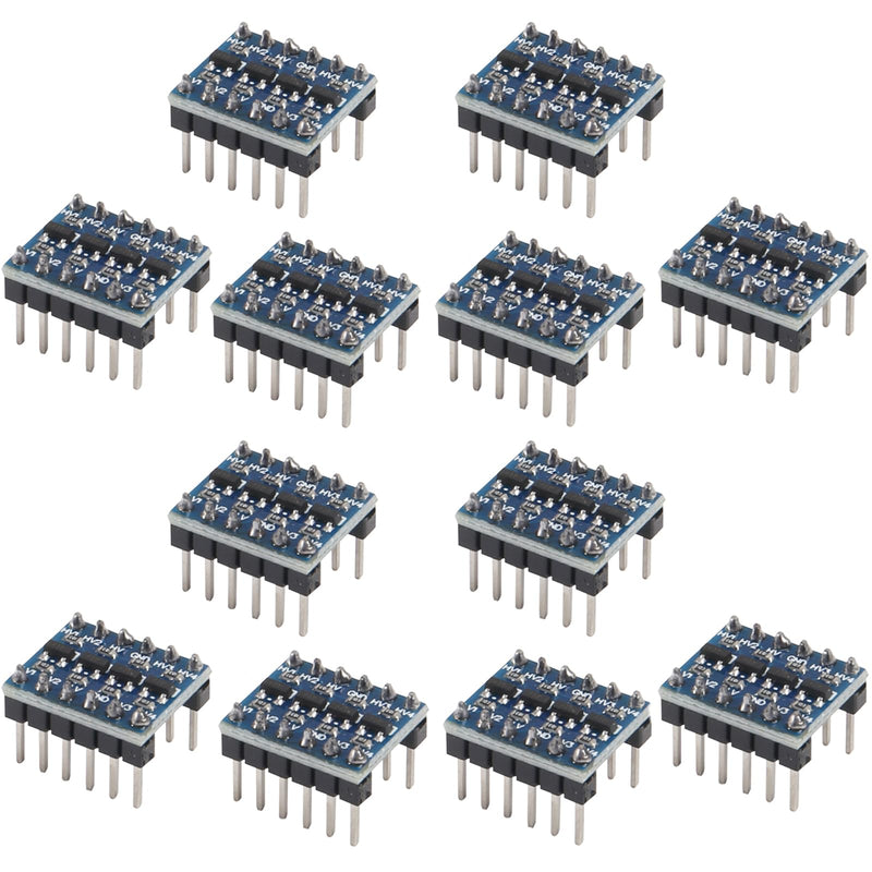 12pcs 4 Channels IIC I2C Logic Level Converter PRE-SOLDERED Bi-Directional Module 3.3V to 5V 4 Channels Shifter for Raspberry Pi and Other Microcontrollers