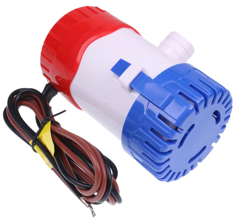 New 360 GPH 24DA Standard Bilge Pump-360, High Flow, Threaded Discharge 12V