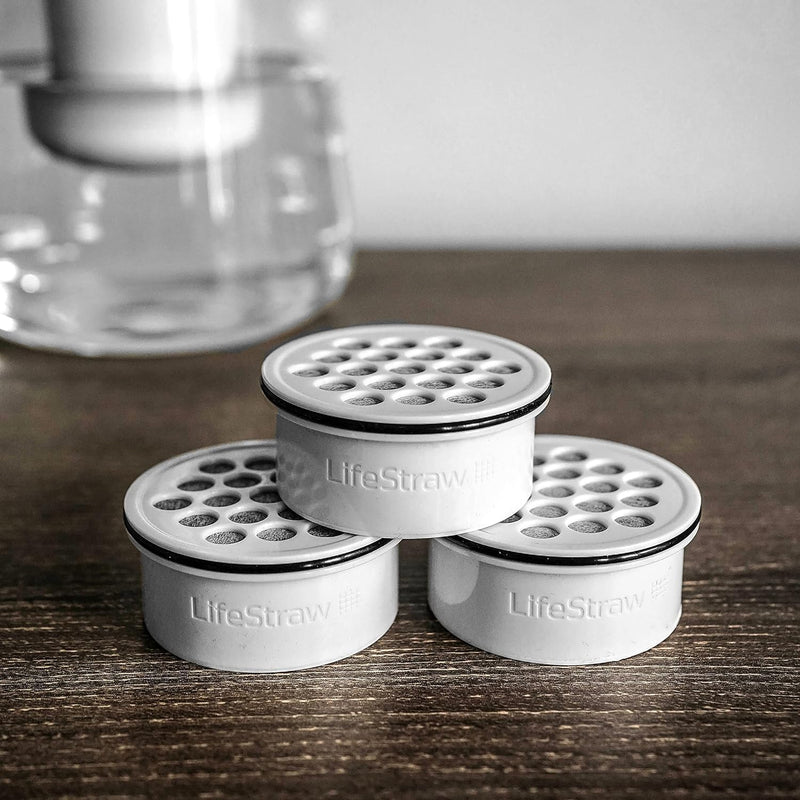LifeStraw Home – Activated Carbon + Ion Exchange Replacement Filter for Protection Against tap Water contaminants Including microplastics, PFAS and 30+ contaminants 6 Month Carbon Replacement Pack