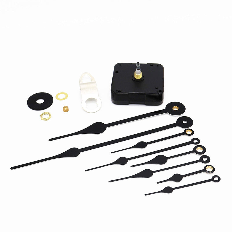 TIKROUND Include Hands Quartz DIY 12888 Wall Clock Movement Mechanism Battery Operated DIY Repair Parts Replacement thread length 13/64 inch Black