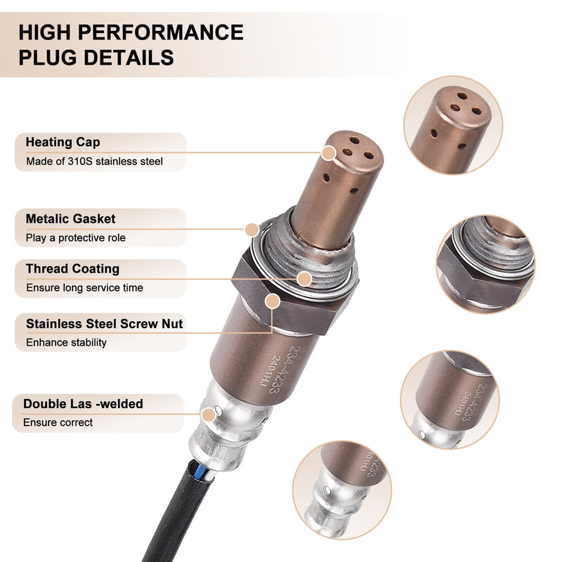 O2 Oxygen Sensor Downstream Replacement for 2003-2008 Toyota Corolla Matrix Pontiac Vibe 1.8L L4 Replaces# 234-4233