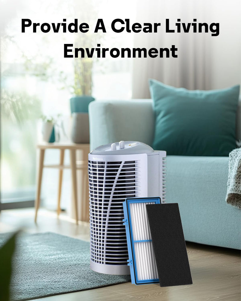 Aer1 Filter Replacement for Holmes Air Purifiers, 2 True HEPA Filters + 4 Carbon Booster Filters, HAPF30AT Blue