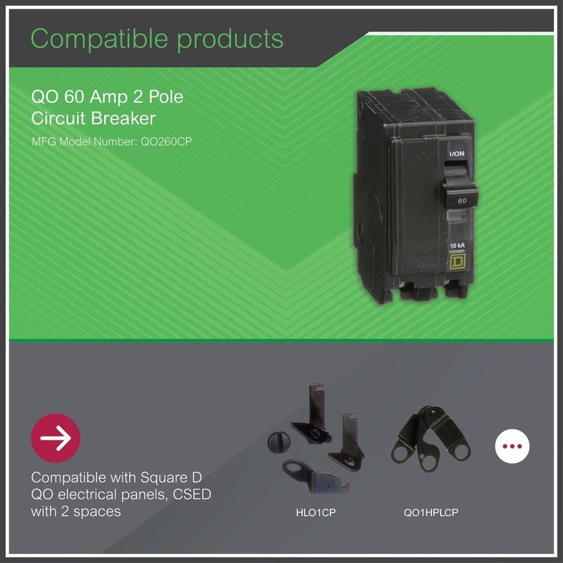 Square D by Schneider Electric QO260CP Square D Circuit Breaker 60 Amp Bulk6, No Size, No Color