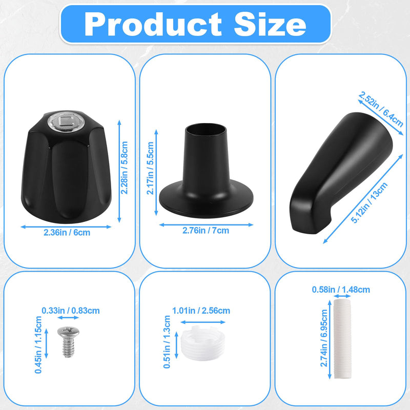 Tub Shower Trim Kit, Shower Knob Handle Replacement and Tub Faucet Spout Kit Compatible with Price Pfister Valve Parts for 1/2'' Pipe MALE Thread Connection & 3/4'' IPS Pipe Inside Thread