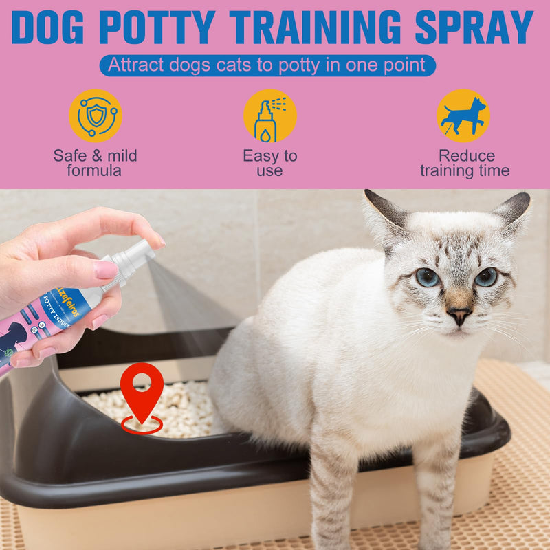 Dog Potty Training Spray,Go Here Potty Training Indoor & Outdoor,Dog Pee Attractant Spray,Training & Behavior Aids For Dogs Cats to Pee in One Spot,Prevent Your Pet from Soiling The Carpet,120ML 120ml