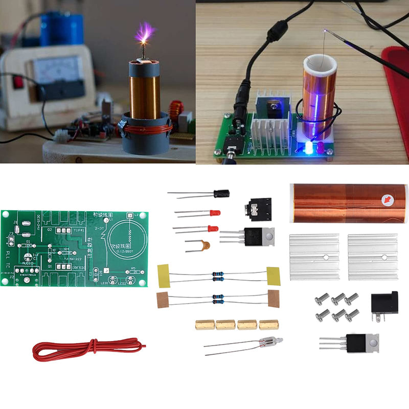 Oumefar DIY Mini Coil Kit, 15W Speaker Unassembled Electronic Kit Tool Mini Plasma Coil Module for Machine Equipment