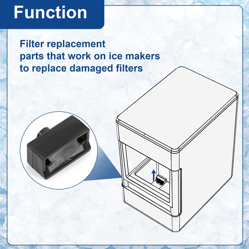 Upgraded Filter Piece Replacement Parts 1PC Fits GE Profile Opal Ice Maker 1.0 and 2.0 OPAL01GENSS,OPAL01GENKT etc 2PCS