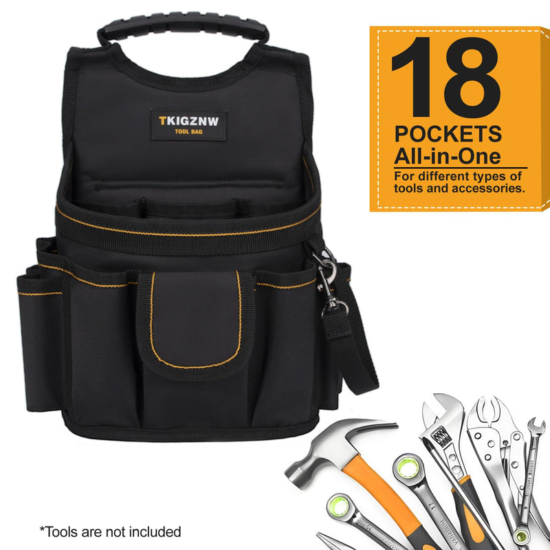 Tool Belt Pouch,18-Pockets Tool Belts for Men, Detachable & Adjustable for Electrician, Carpenter, Construction, Utility Work Apron, Tear Resistant 900D