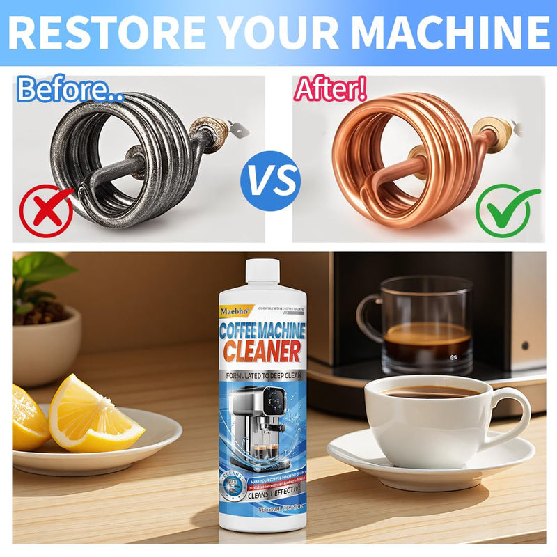 Espresso Coffee Machine Descaling Solution 16.9 oz – Universal Descaler Cleaner Compatible with Keurig,Nespresso,Breville,Delonghi, Ninja - Coffee Maker Cleaning Solution