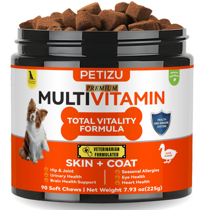 Dog Vitamins Chews- Treats – Glucosamine Chondroitin for Joint Support + Digestive Enzymes & Probiotics – for Small Large Breeds-Vitamins Multivitamin for Skin, Coat & Immune Health