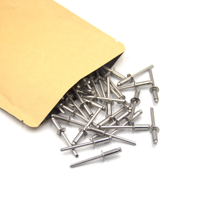 ISPINNER 50pcs 3/16" x 5/8" Stainless Steel Blind Rivets, 4.8 x 16mm Pop Rivets, Pack of 50 3/16" x 5/8"