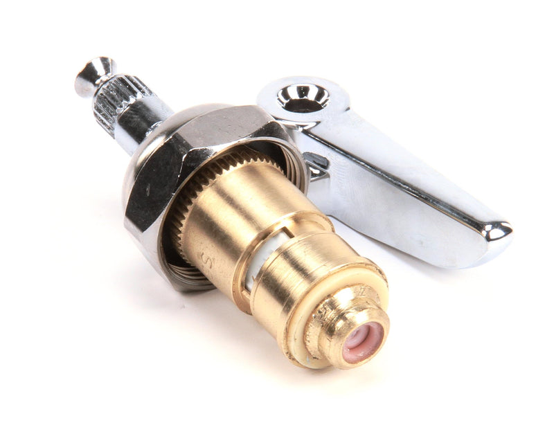 T&S Brass 012447-25 Ceramic Cartridge with Check Valve and Lever Handle, Cold, Left Hand Small Chrome