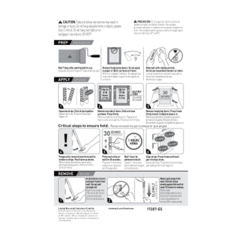 Command Narrow Picture Hanging Strips, White, 4-Pairs, Holds up to 12 lbs.
