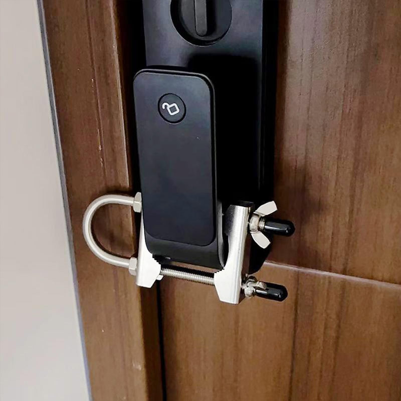 Portable Door Lock for Travel, Heavy Duty Security Lock for Outward Opening Doors, Adjustable Stainless Steel Safety Device for Hotel Room/Home/Apartmen