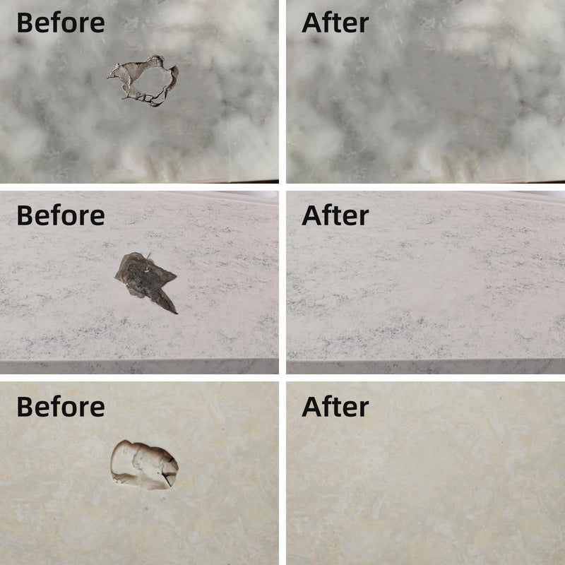 Tile and Granite Repair Kit, Marble Porcelain Stone and Quartz Countertops Repair Kit for Chips Dents Cracks Holes Scratch, Fix Chipped Edges Corners, Reattaches Missing Pieces