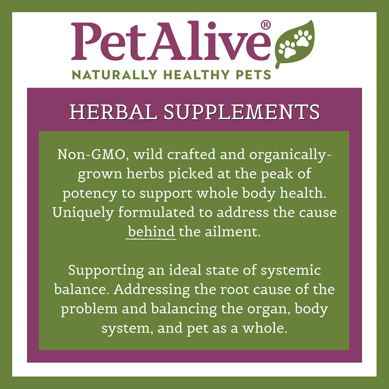 PetAlive C-Caps - All Natural Herbal Supplement Promotes Cellular and Immune System Health in Dogs and Cats - 60 Veggie Caps 60 Count (Pack of 1) - PawsPlanet Australia