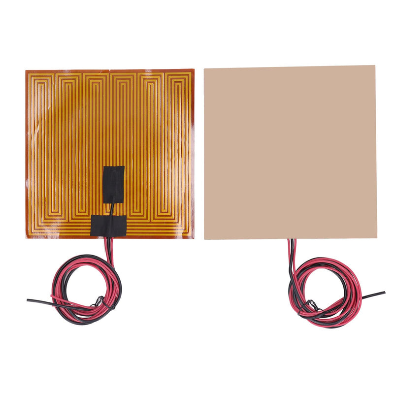 Flexible Polyimide Heater Plate , Adhesive 150℃ 7 . 9 X 7 . 9in PI Heating Film 100K Thermistor for 3D Printer(DC24V 150W)