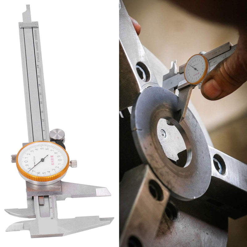 Dial Caliper Vernier, Caliper, Vernier Caliper Gauge Stainless Steel, Metric Caliper, Micrometer, 0.02 Double Shock Stainless Steel Manual Measuring Tool 0‑150mm, Caliper Measuring Tool