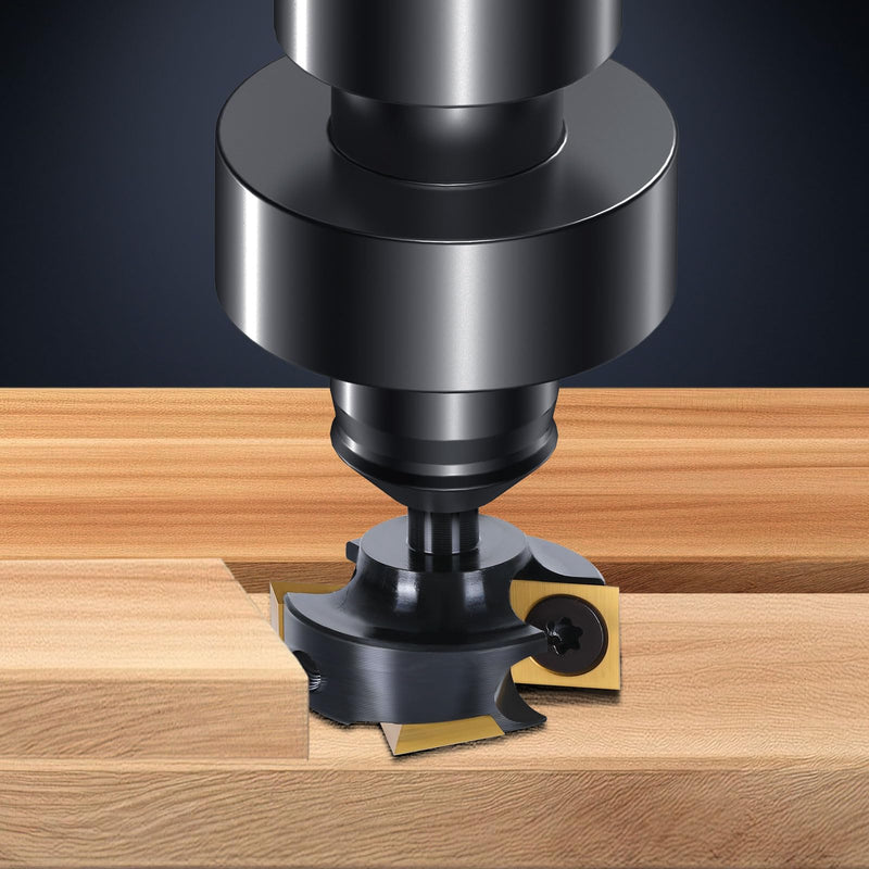 HQMaster Slab Flattening Router Bit 1/4" Shank, 1-1/4" Cutting Dia, ATS Coated 2+2 Flutes Tungsten Carbide CNC Insert Spoilboard Surfacing Router Planer Bit for Softwood, Hardwood, MDF 1/4" Shank x 1-1/4" Cutting Dia.