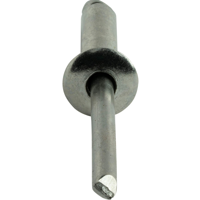 Pop Rivets - 1/4" x 5/8" (25pcs) Heavy Duty, Open-End, Stainless Steel, Dome-Head Blind Rivets, Corrosion-Resistant, High Tensile & Shear Strength, 8-10 Gap 0.501"-0.625" 1/4" x 5/8" (8-10) (25 Pack)