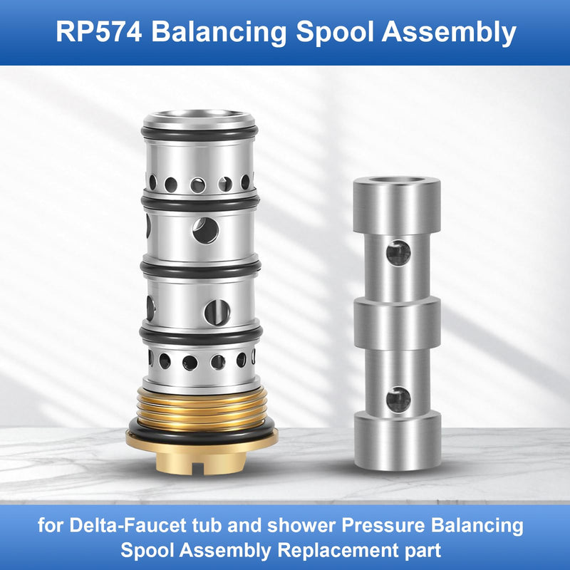 RP574 Faucet Spool Assembly, for Delta Shower Faucet 1804 1814 1824 1848 Bath Fixture, Pressure Balancing Spool for Tub/Shower Faucets Valve